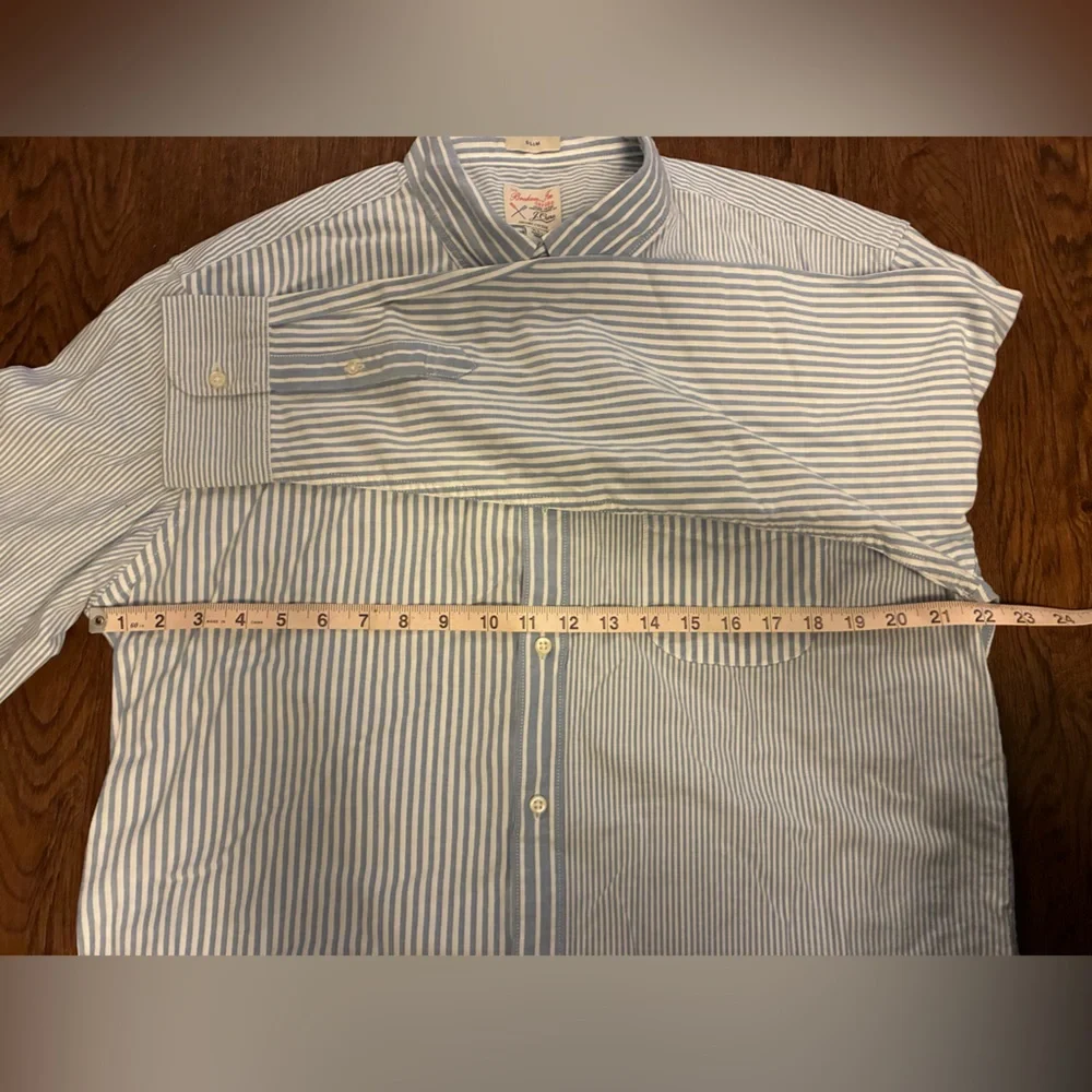 J. Crew NWT Blue and White Striped Long Sleeve - Size XL